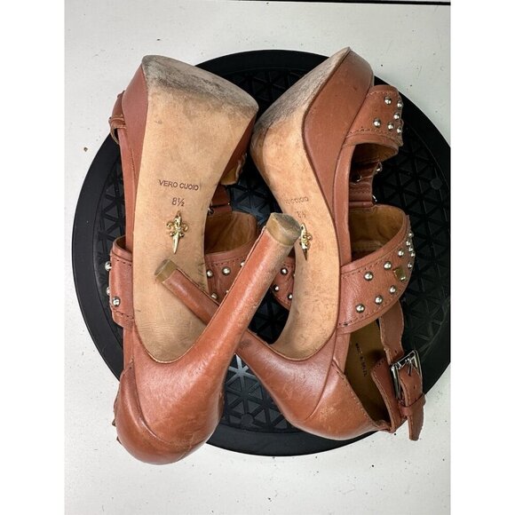 Pour La Victoire Kira Beaded Platform Heels Brown Sz 8.5 - Picture 7 of 13